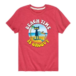 Boys 8-20 Pete The Cat Beach Time Groovy Graphic Tee