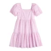 Girls 6-20 SO® Favorite Babydoll Dress in Regular & Plus Size -Bonnie Jean Sales 5870161 Pink Plaid