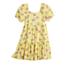 Girls 6-20 SO® Favorite Babydoll Dress in Regular & Plus Size -Bonnie Jean Sales 5870161 Yellow Butterfly