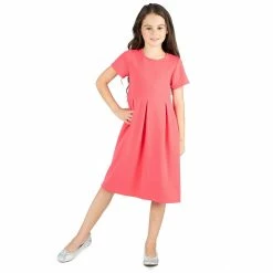 Girls 7-16 24Seven Comfort Short Sleeve Pleated Party Dress -Bonnie Jean Sales 5899099 ALT2