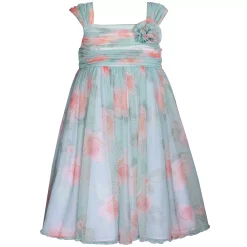 Girls 7-16 & Plus Size Bonnie Jean Floral Mesh Babydoll Dress