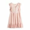 Girls 7-16 Knit Works Ruffle Button Front Tier Dress in Regular & Plus Size -Bonnie Jean Sales 5901625