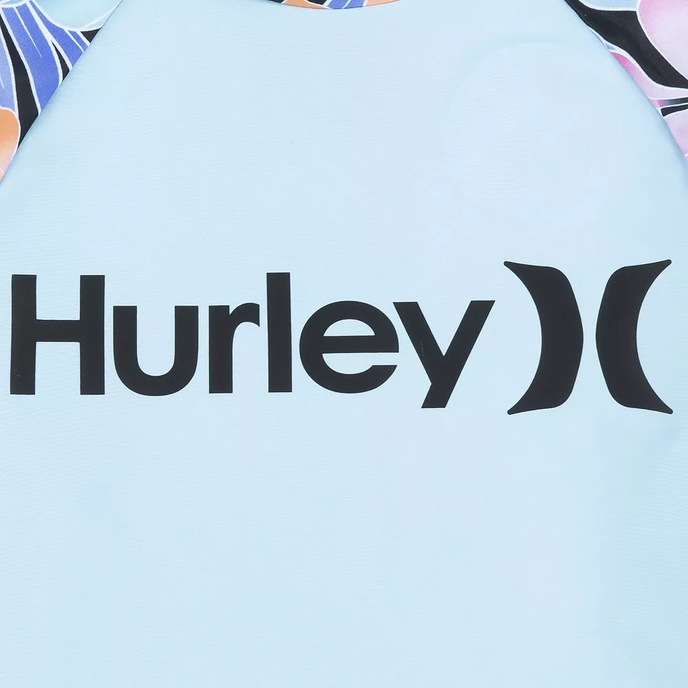 Girls 7-16 Hurley Rashguard, Top & Bottoms Swimsuit Set 5 Girls 7-16 Hurley Rashguard, Top & Bottoms Swimsuit Set - Image 3