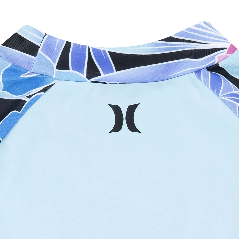 Girls 7-16 Hurley Rashguard, Top & Bottoms Swimsuit Set 6 Girls 7-16 Hurley Rashguard, Top & Bottoms Swimsuit Set - Image 4