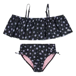 Girls 7-16 Hurley Flounce Bikini Top & Bottoms Swimsuit Set