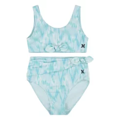 Girls 7-16 Hurley Wrap Bikini Top & Bottoms Swimsuit Set