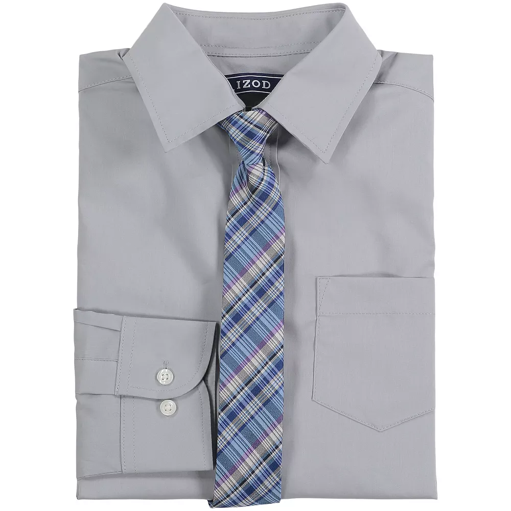 Boys 8-20 IZOD Stretch Solid Button-Front Shirt & Tie Set 7 Boys 8-20 IZOD Stretch Solid Button-Front Shirt & Tie Set - Image 5