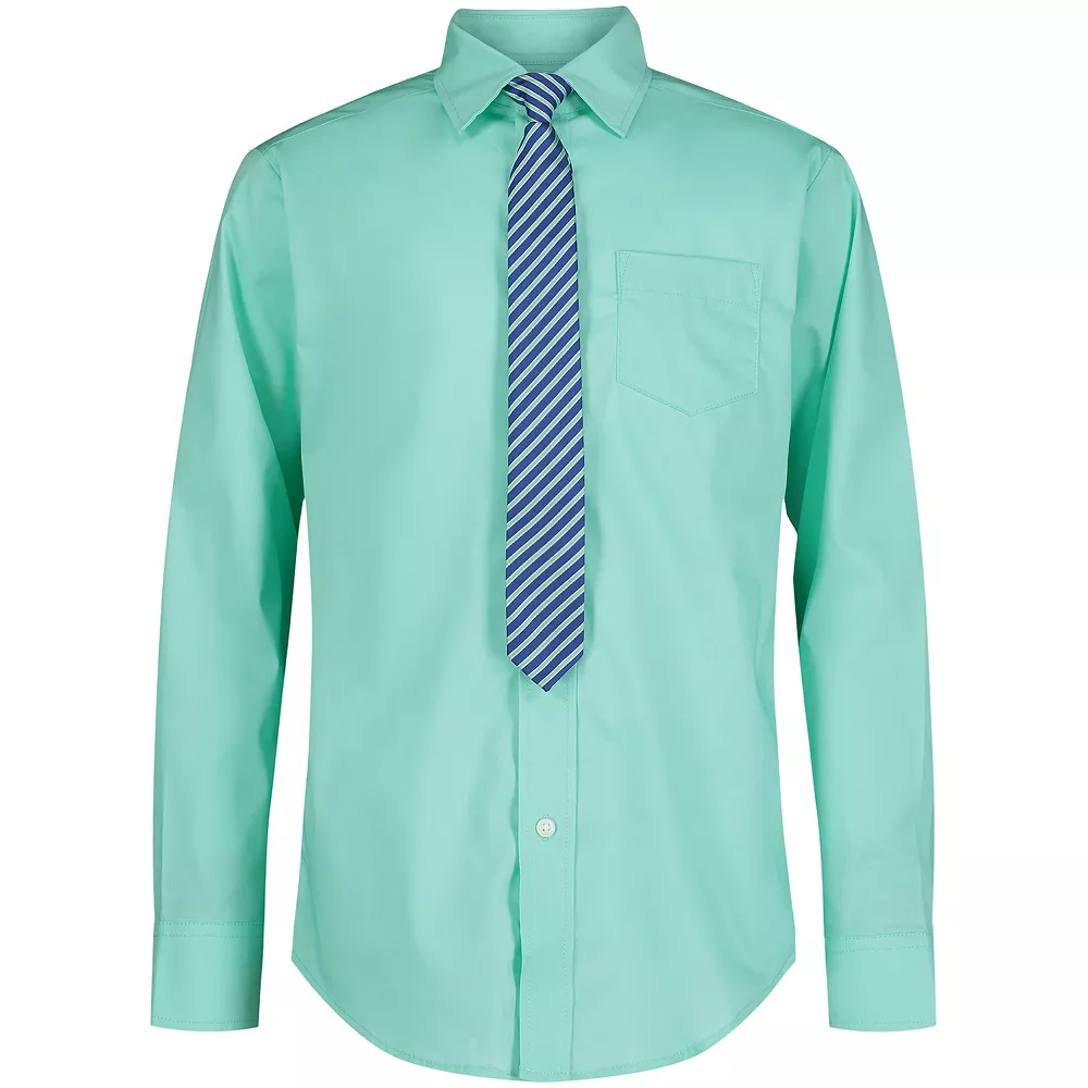 Boys 8-20 IZOD Stretch Solid Button-Front Shirt & Tie Set 5 Boys 8-20 IZOD Stretch Solid Button-Front Shirt & Tie Set - Image 3