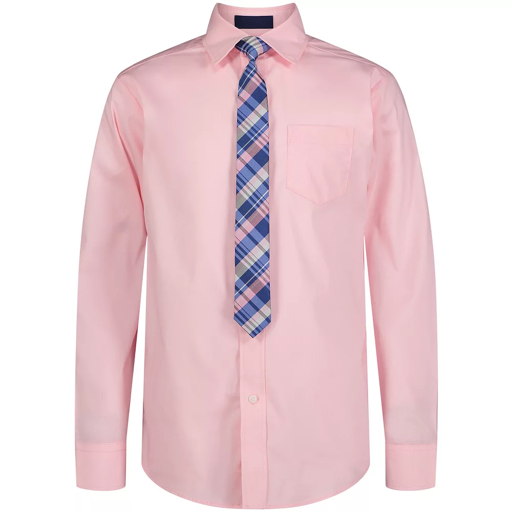 Boys 8-20 IZOD Stretch Solid Button-Front Shirt & Tie Set 4 Boys 8-20 IZOD Stretch Solid Button-Front Shirt & Tie Set - Image 2