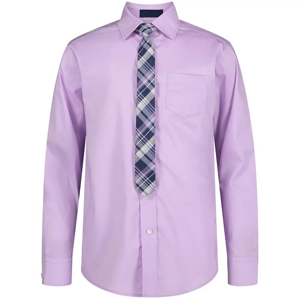 Boys 8-20 IZOD Stretch Solid Button-Front Shirt & Tie Set 3 Boys 8-20 IZOD Stretch Solid Button-Front Shirt & Tie Set